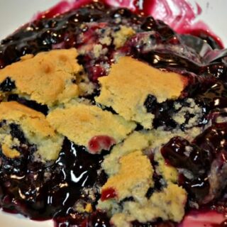 All you need to rock this blueberry cobbler recipe is 3 easy ingredients. The crust is buttery and just plain yum!