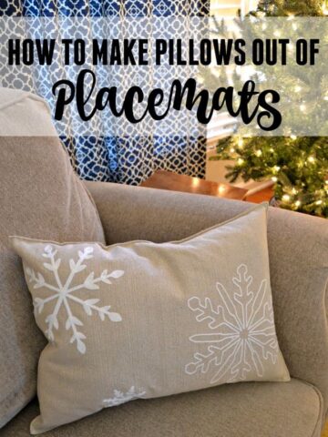 Looking for an easy and inexpensive way to bring some holiday cheer into your home? Try making one of these awesome placemat pillows.