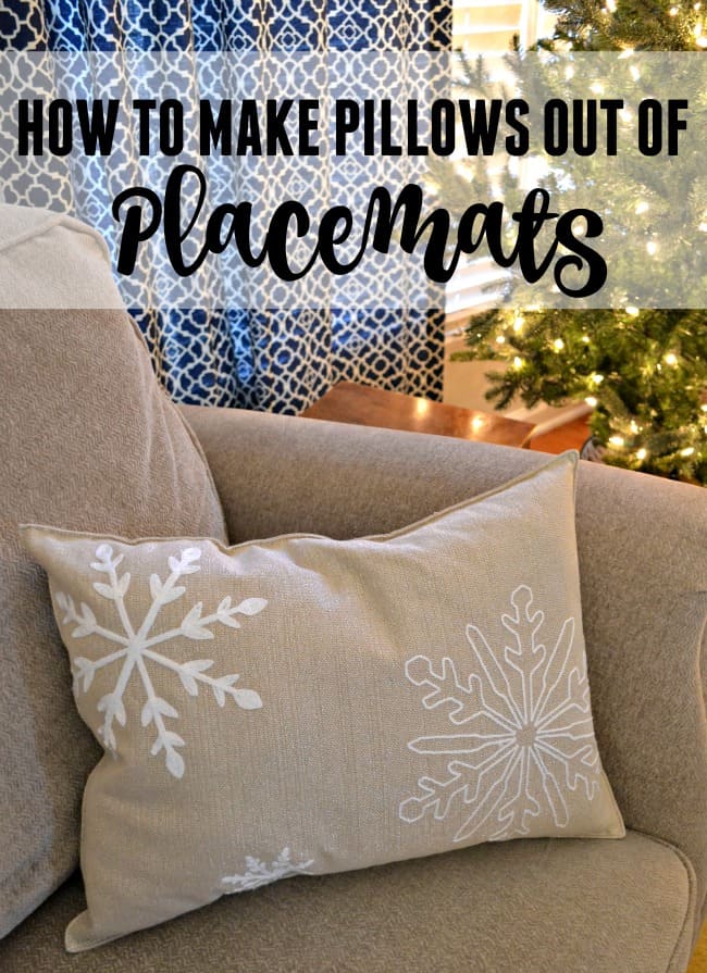 Looking for an easy and inexpensive way to bring some holiday cheer into your home? Try making one of these awesome placemat pillows.