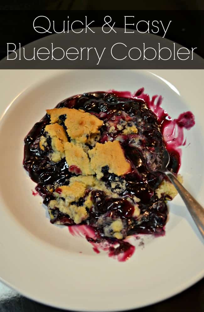 All you need to rock this blueberry cobbler recipe is 3 easy ingredients. The crust is buttery and just plain yum!