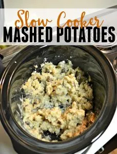 These slow cooker mashed potatoes are a must have for Thanksgiving. They are super creamy and delish. No more using 2 or 3 items to boil, drain and mix. Now all you need is the slow cooker!