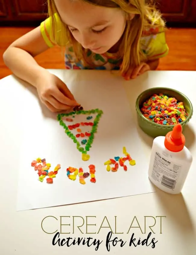 Don't just eat your cereal, play with it. Have fun creating cereal art with your kids. A great activity for keeping them occupied and have snack time too.