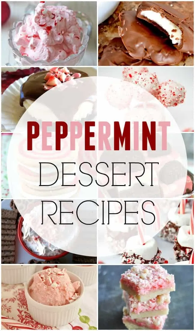 Enjoy this round up of 20+ peppermint dessert recipes. These are great for holidays and adds a delicious festive twist to dessert recipes.