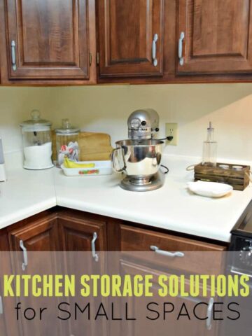 Simple kitchen storage solutions for small spaces. You don't need tons of room to have a functional kitchen.