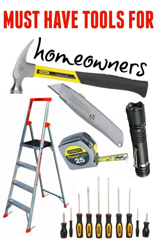 Don't start your home-ownership without these basic must have tools for homeowners.