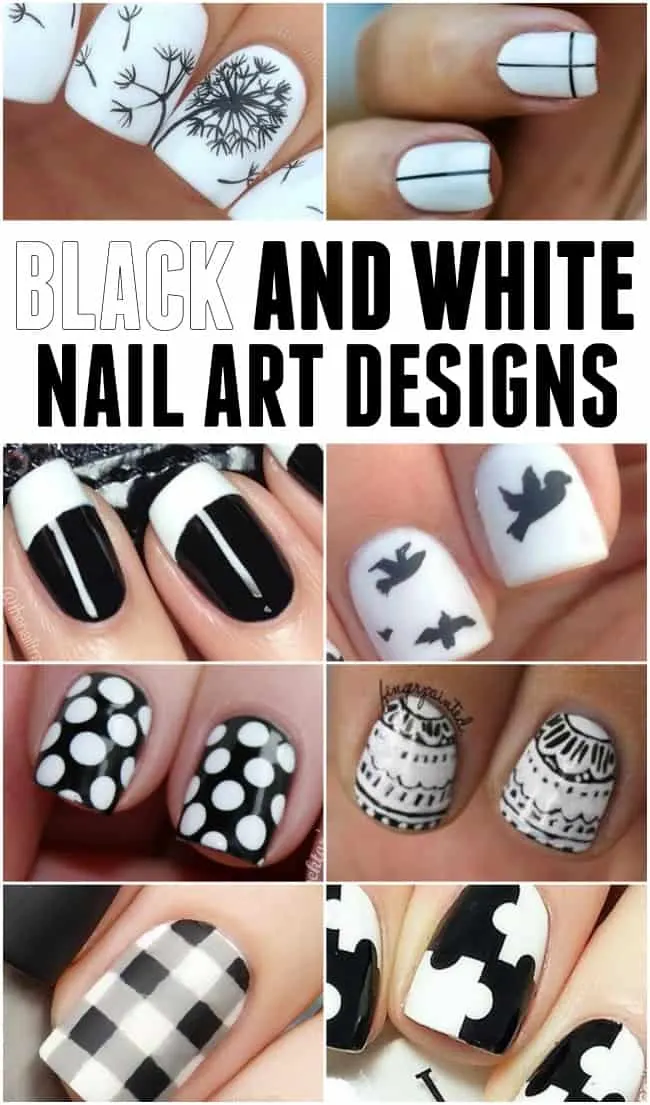 Black white nail designs for the ultra-chic nail enthusiasts. Lots of great patterns featuring the classic black and white.