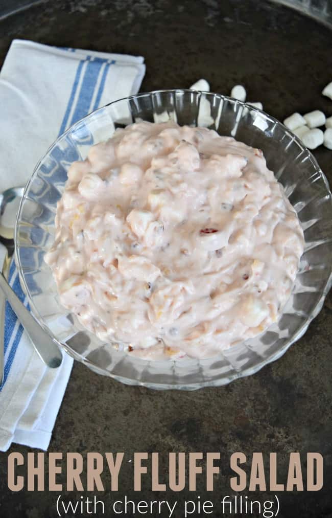 If you love marshmallow fluff salad then you will definitely want to give this Cherry Fluff Salad a try. So yummy! Perfect for any party or family gathering.