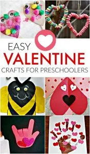 A great round up of easy valentines crafts for preschoolers. All great for little hands that doesn't require a lot of extra time or supplies.