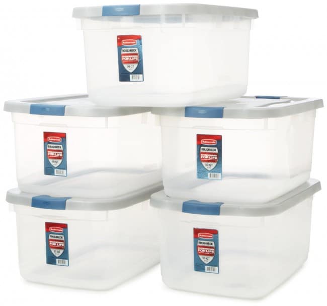 large plastic bins