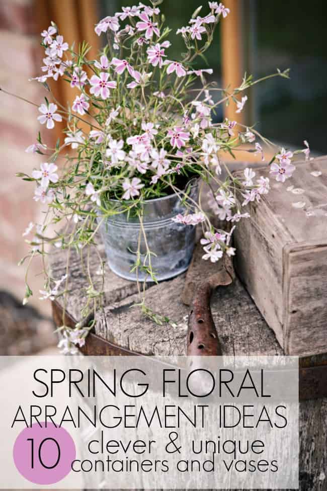 These beautiful spring floral arrangement ideas are great for just a spring centerpiece, wedding centerpieces, or Easter centerpiece. So many simple and great ideas with unique and creative ways to display them.