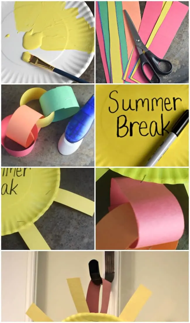 This Summer Break Countdown Chain displays the remaining days until summer break!! An easy craft for kids to get your summer countdown on today!