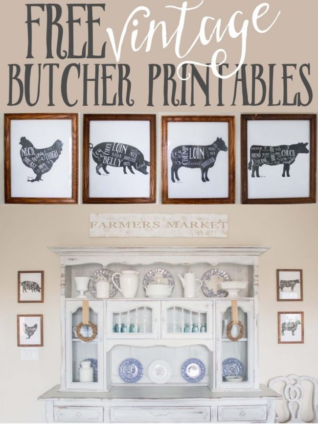 Free Farmhouse Printables! These gorgeous prints are perfect for framing and putting up on your wall and bonus they are all FREE.