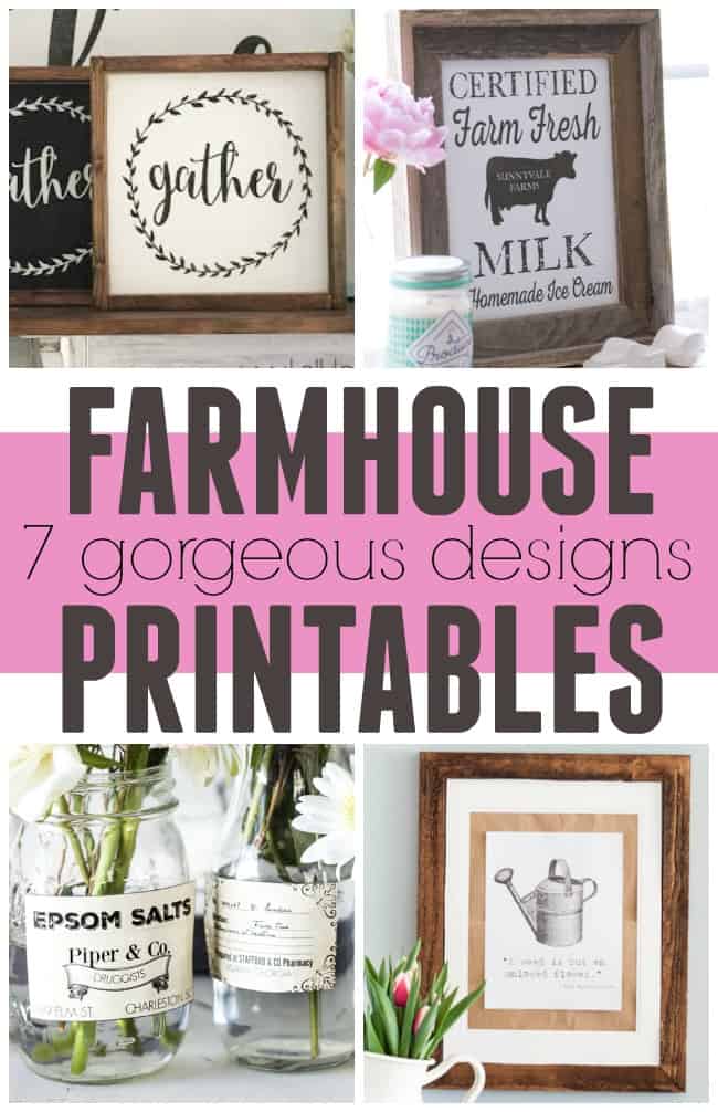 Farmhouse Printables 7 Gorgeous Designs 
