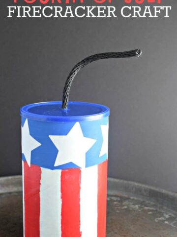 Craft up something fun this summer with this super simple and really cute 4th of July Firecracker Craft.