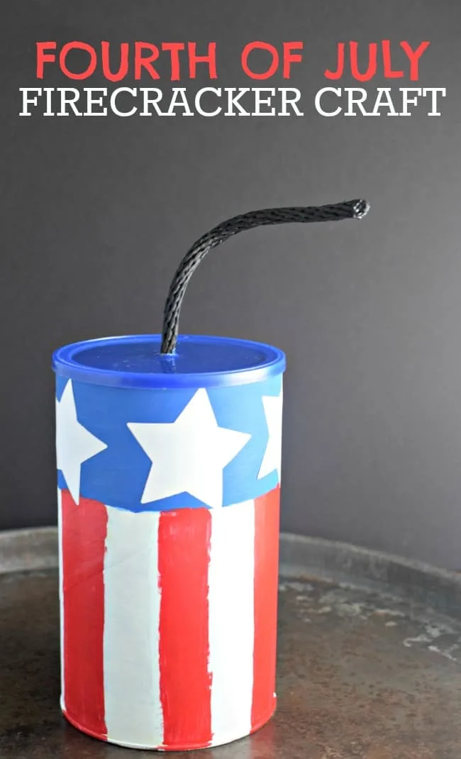 Craft up something fun this summer with this super simple and really cute 4th of July Firecracker Craft.