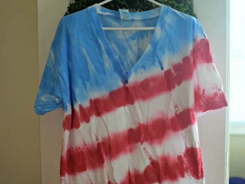 american flag tie dye shirt