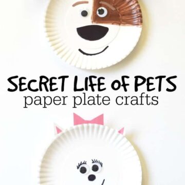 Looking for a way to continue the fun of the Secret Life of Pets? How about creating these super fun and simple paper plate crafts of Max and Gidget.