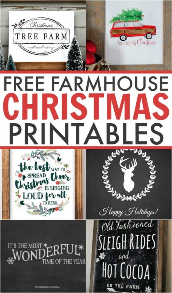 Free Farmhouse Christmas Printables | This Girl's Life Blog