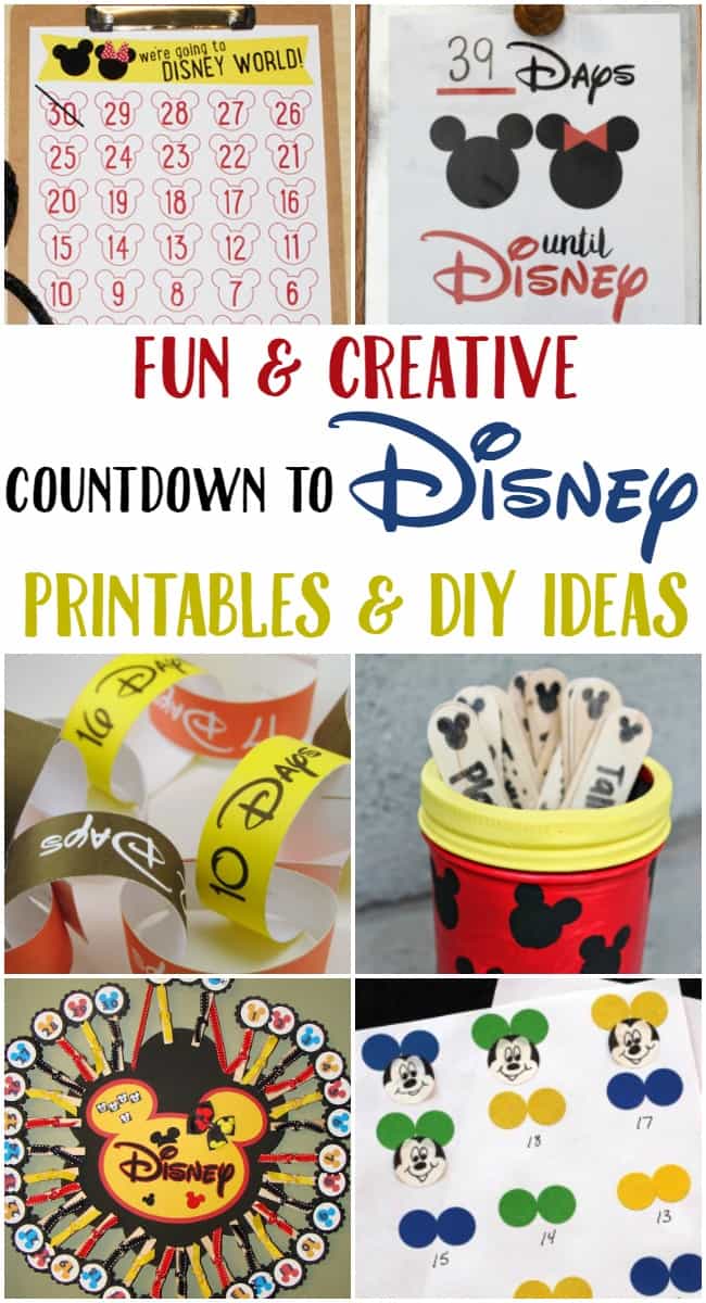 If you are looking for fun ways to countdown to Disney then you should check out all of these awesome ideas. From free printables to simple DIY creations.