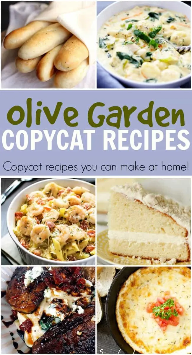 Learn to to make their soup, salad, breadsticks and more from the comfort of your own home with these delicious Olive Garden Copycat Recipes.