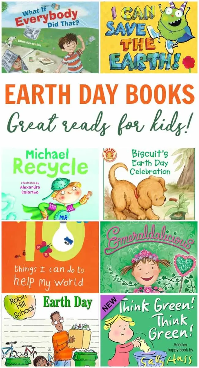 Collage of top Earth Day Books for Kids