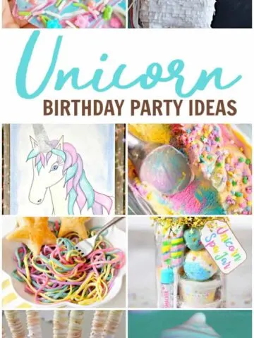 Throw the ultimate Unicorn birthday party with these awesome themed birthday party supplies. These rainbow decorations are colorful and charming.