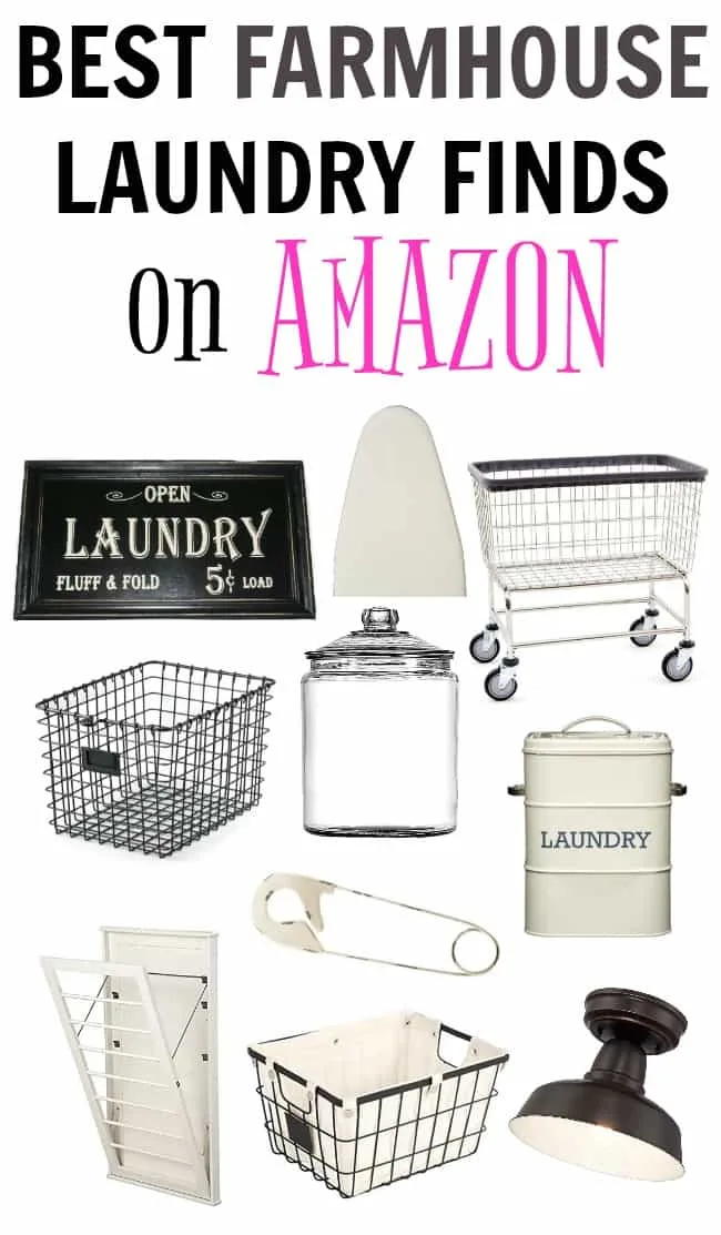 Create Functional and Fabulous Farmhouse Laundry Rooms with these best farmhouse laundry finds on amazon!