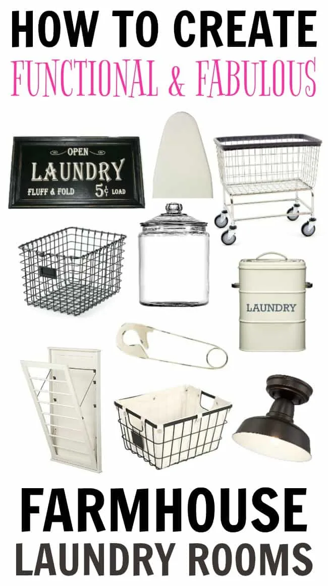 Do your laundry in style with these farmhouse laundry room ideas. Perfect pieces to add that rustic and vintage feel.