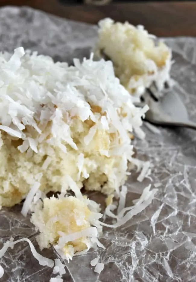 Are you a super fan of coconut? This coconut cream poke cake is super easy to throw together and tastes so delicious. Eat cold for the best taste.