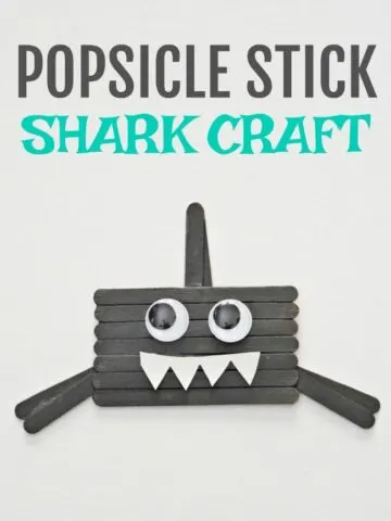 Don't get scared, he doesn't bite! This popsicle stick shark craft is a cutey and perfect for little hands to celebrate shark week.