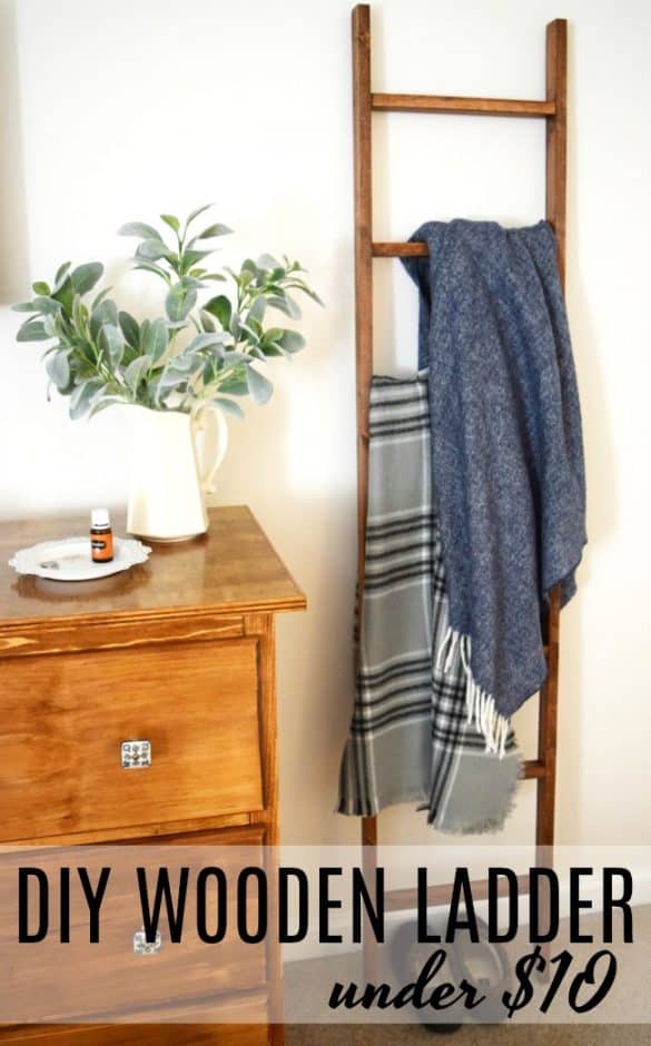 Decorative Wooden Ladder DIY Under 10 This Girl's Life Blog