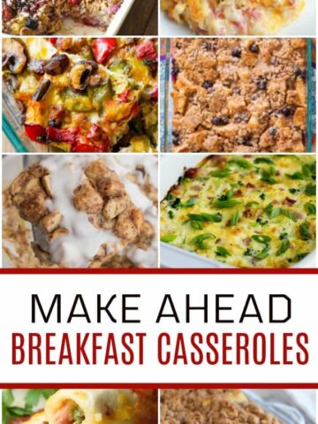 Head back to school with ease by having these make ahead breakfast casserole recipes on hand. Perfect for busy mornings and busy moms!