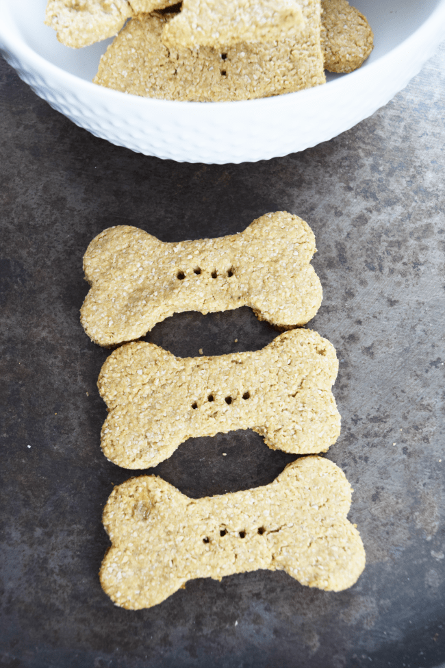 This homemade dog treats recipe is a nutritious and tasty treat that any dog would love. Skip the store bought dog treats and go homemade. 