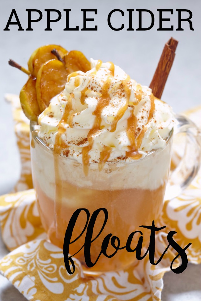 Apple Cider floats are a great transitional dessert for fall when you are in between all things fall and still being hot outside.