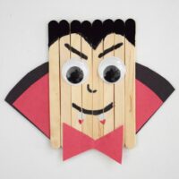 This popsicle stick vampire embodies the spirit of Halloween. Learn how to make this simple craft stick piece for kids.