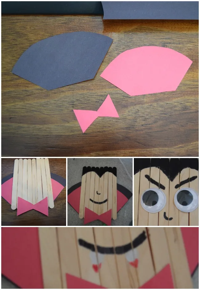 This popsicle stick vampire embodies the spirit of Halloween. Learn how to make this simple craft stick piece for kids.