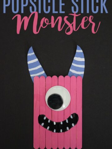 Monster Craft made out of popsicle sticks