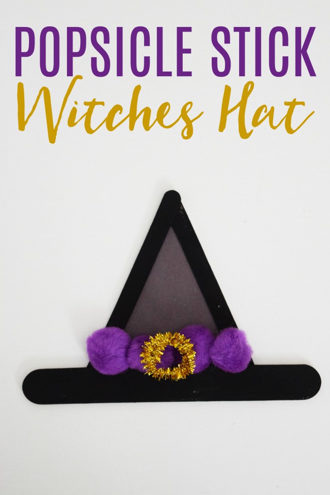 The popsicle stick witches hat, as an iconic symbol of Halloween this witches hat craft is perfect for crafting with your kids this season. 