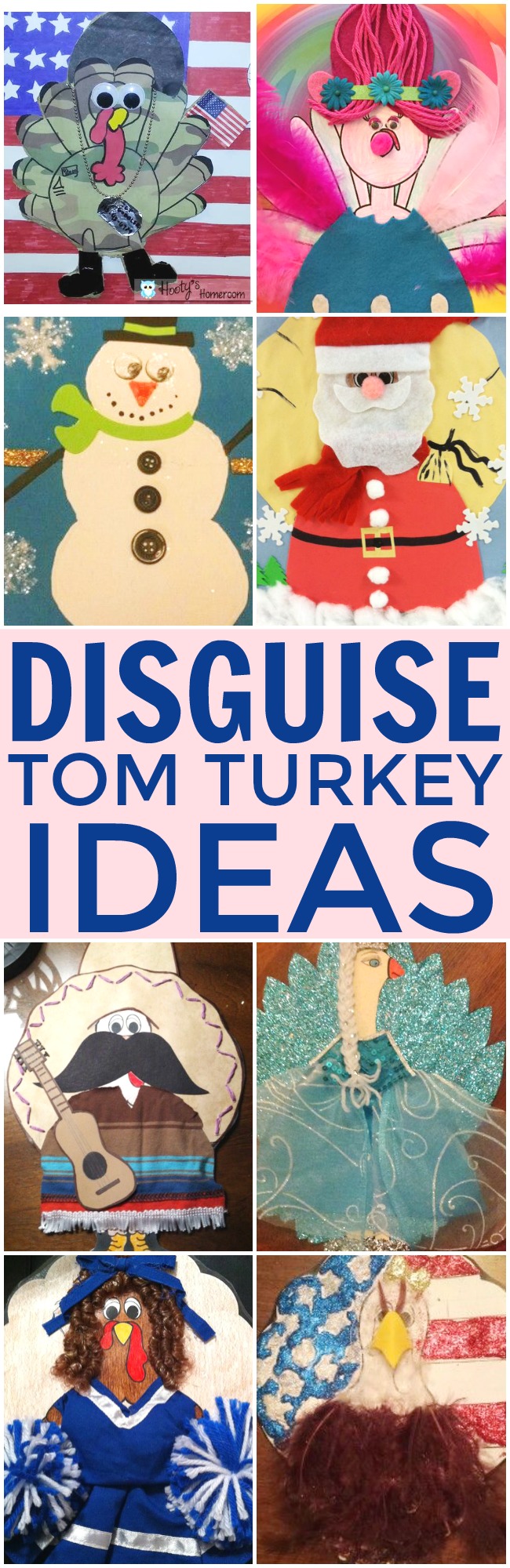 Helfen Sie Tom an diesem Erntedankfest, nicht gefressen zu werden, mit diesen lustigen Ideen zur Verkleidung von Tom, dem Truthahn. Ein tolles, fantasievolles Bastelprojekt für die ganze Familie. #Thanksgiving #TurkeyDay #DisguiseTomTurkey #DisguiseTurkey 