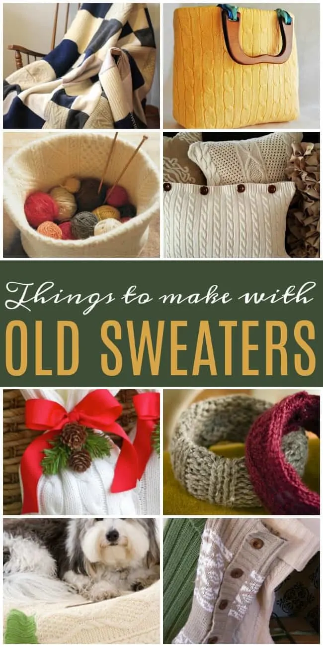 Don't throw out those old sweaters! Learn how to make new things from them with these awesome DIY ideas. #UpcycledCrafts #OldSweaters #Upcycled