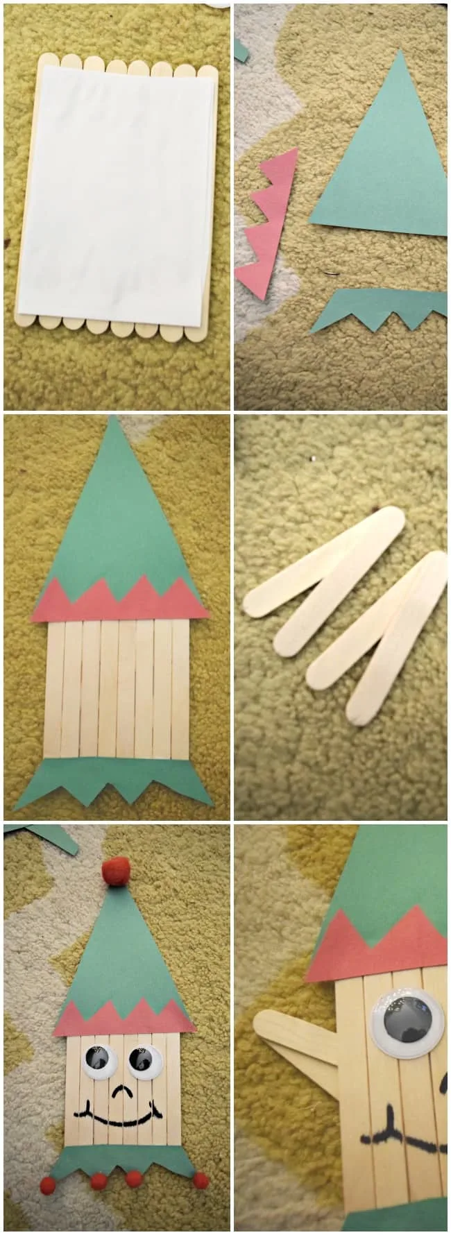 Popsicle Stick Elf Craft