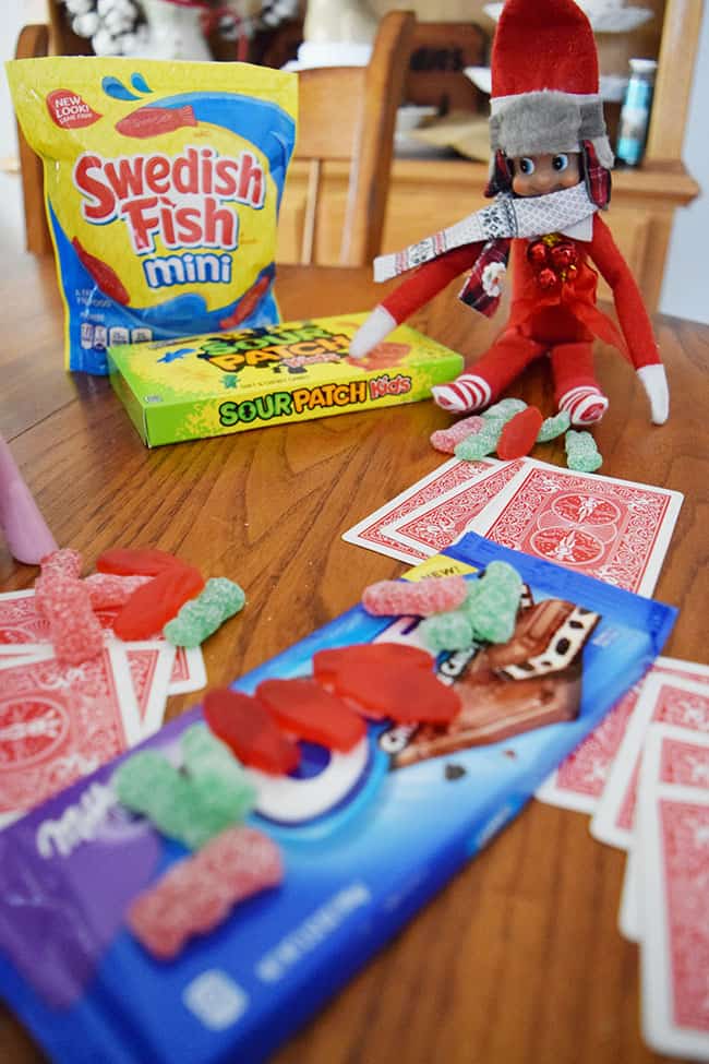 Countdown to Christmas with your silly mischievous elf and this fun candy countdown idea. #CandyCountdownAtWalmart #ElfontheShelfIdeas #ElfontheShelf