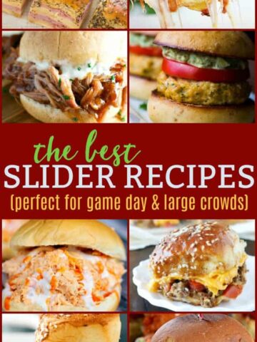 Looking for the best slider recipes? Today we have some of the best mini burger and slider recipes that are some of the top rated and pinned around the web. A tiny sandwich with a big tasty bite and a whole lot of fun. #BestSliderRecipes #SliderRecipes #Sliders #GameDayRecipes #Appetizers