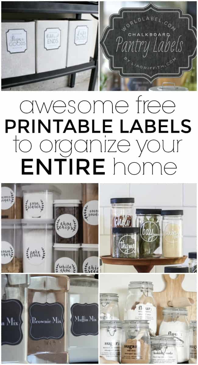 Free Farmhouse Style Pantry & Spice Label Templates by Lia Griffith