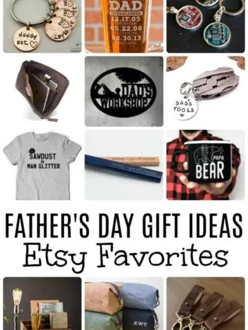 Your Dad is the best so he deserves the best. Let your Dad know how much he means to you with one of these Father's Day Gift Ideas from Etsy. Etsy always has some of my favorite thoughtful gifts.  #FathersDay #EtsyGifts #EtsyFathersDay #FathersDayGiftIdeas