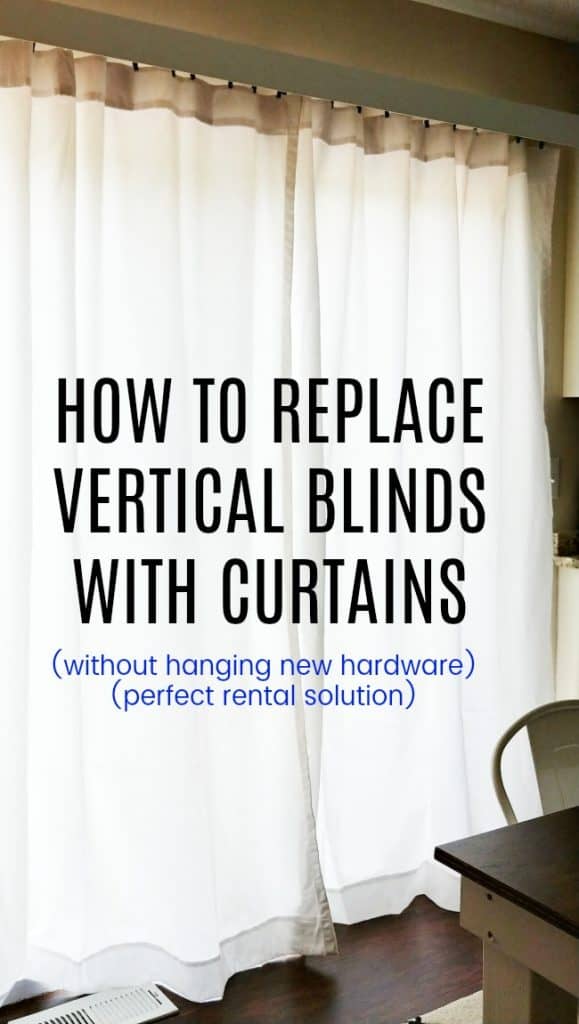 How to replace vertical blinds with curtains! Today's Creative Ideas