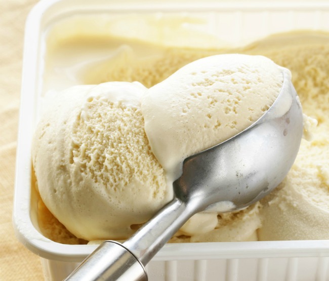 Smooth, rich, creamy and flavorful, this homemade vanilla bean ice cream hits the spot. Made only with four simple ingredients,  you will be winning the mom of the year award this summer.  