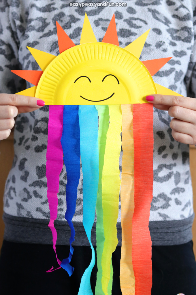 Paper Plate Rainbow Craft For Kids 