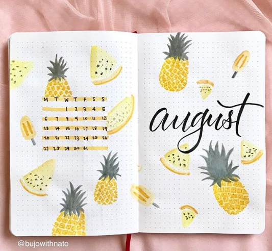 august bullet journal ideas