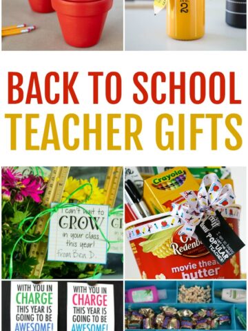 Collage of the Back to School Teacher Gifts